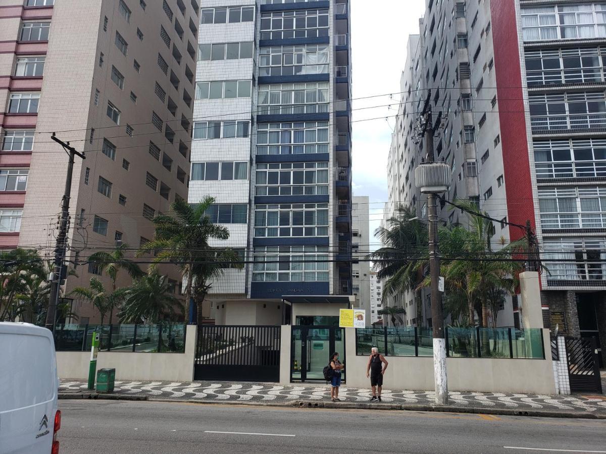 Apto Gonzaga Frente ao Mar Wi-Fi Santos  Exterior foto