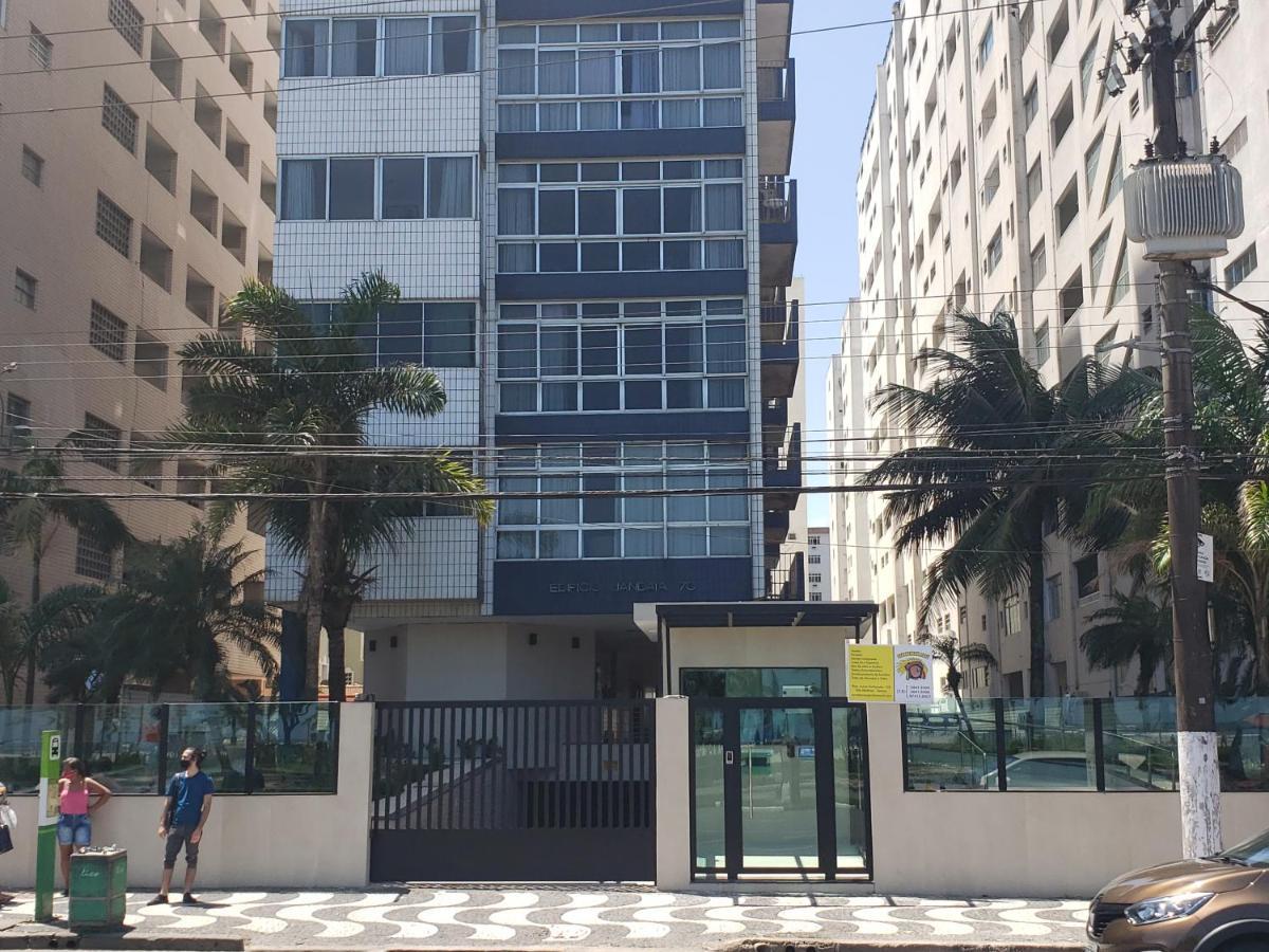 Apto Gonzaga Frente ao Mar Wi-Fi Santos  Exterior foto